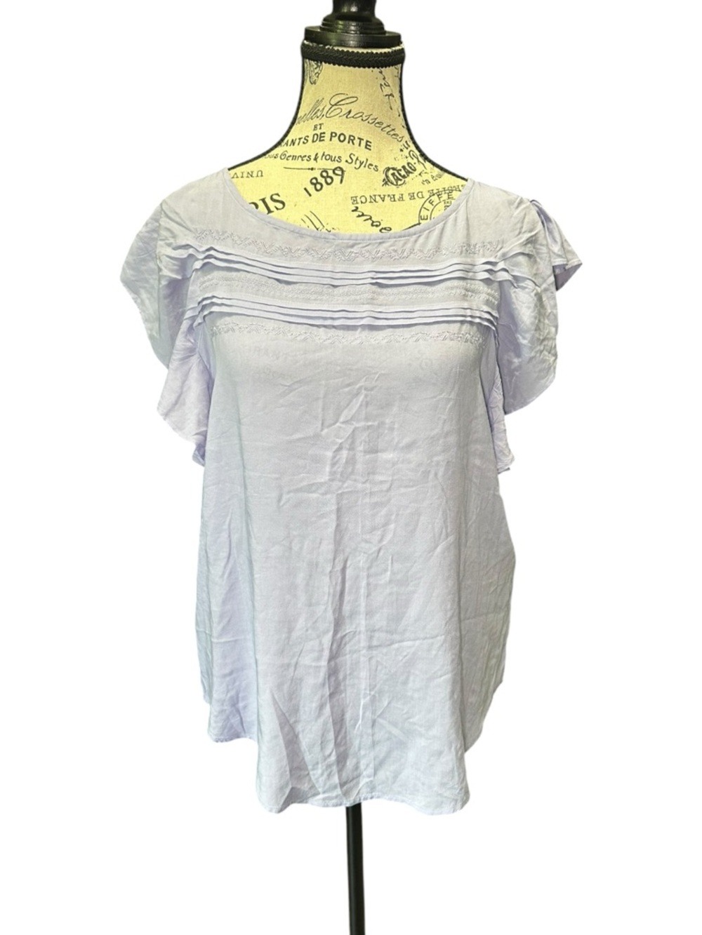 Levi's Light Lavender Ruffle Sleeve Blouse - Picture 2 of 7